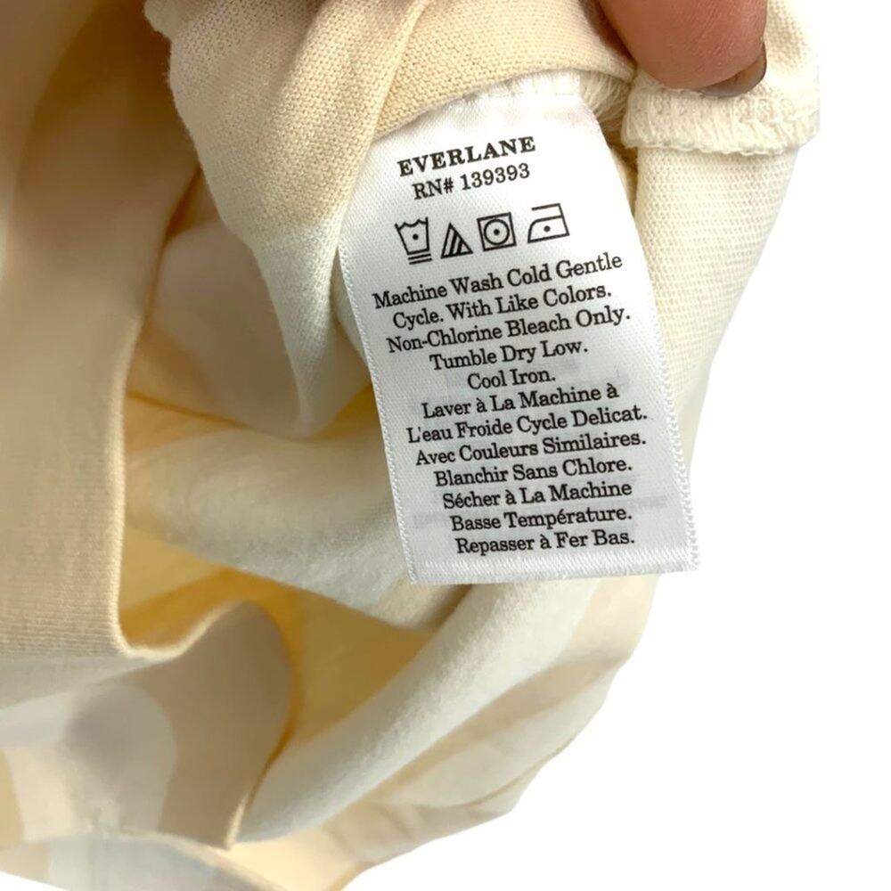 Everlane The Organic Cotton Polo Dress Beech Bone Stripe Size XS NWT $68 MSRP - Picture 8 of 9